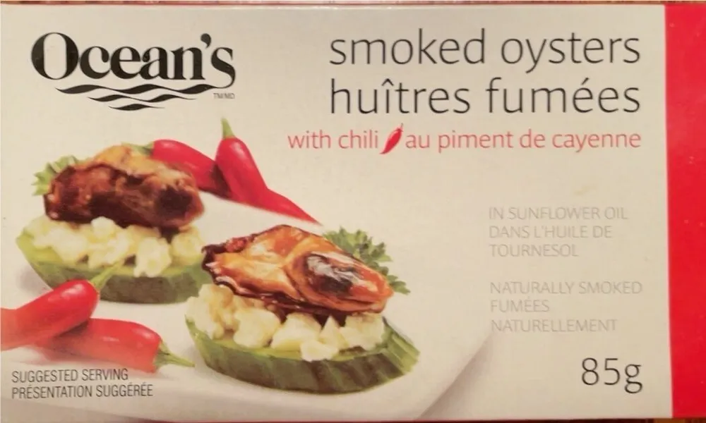 Smoked oysters with chili