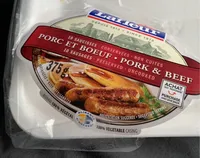 Saucisse porc et boeuf
