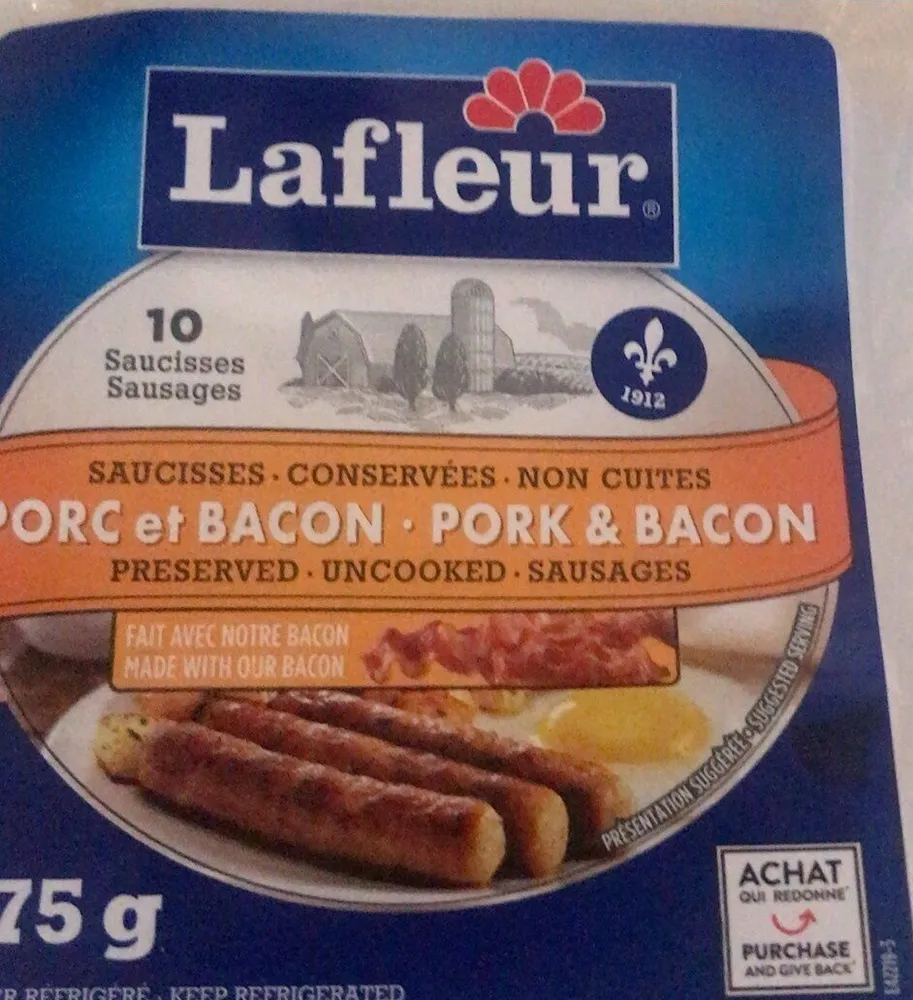 Saucisse Porc Bacon