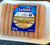 Saucisses porc et érable