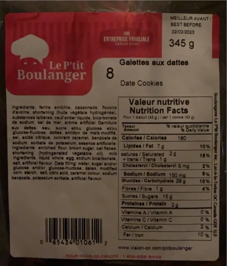 Galettes aux dattes