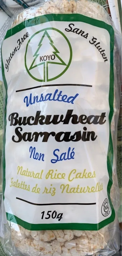 Galettes de riz naturelles Sarrasin non salé