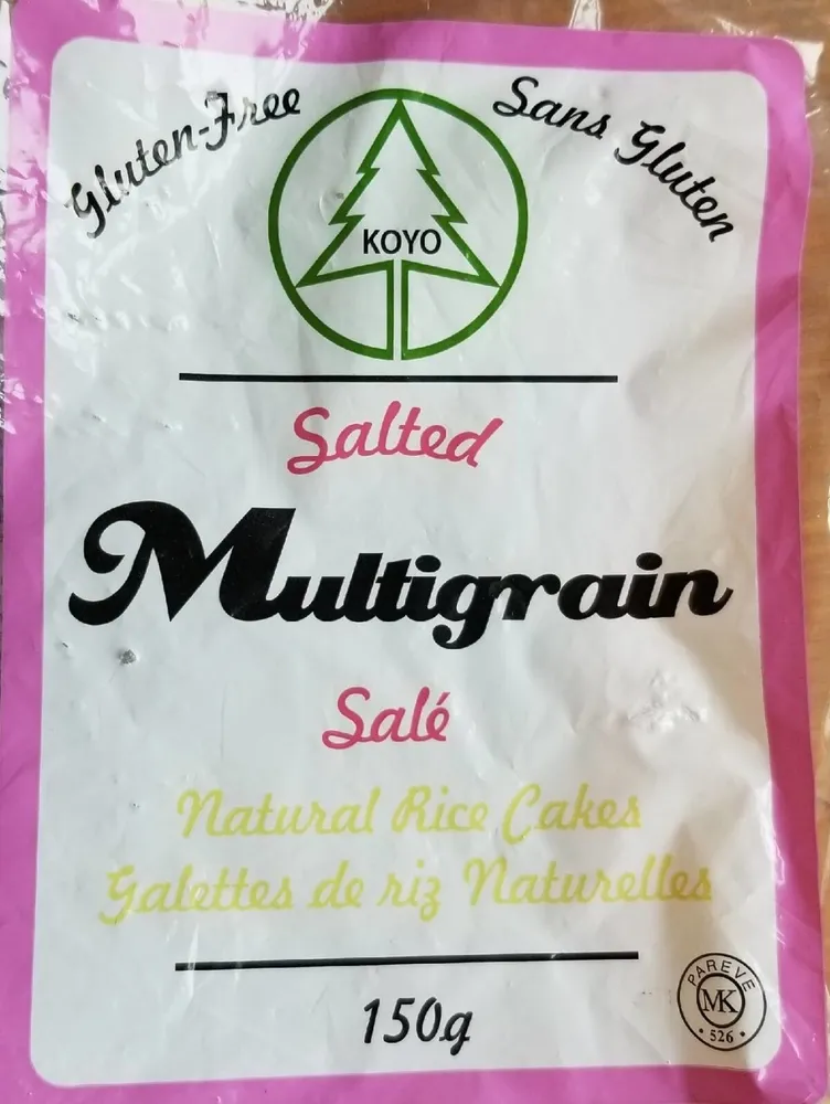 Galettes de riz naturelles (Multigrain-salé)