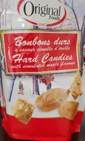 Hard Candies with simulated maple flavour