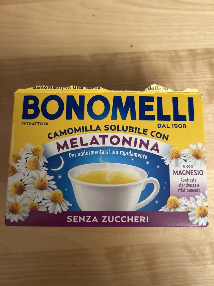 Camomilla solubile con Melatonina e con Magnesio senza zuccheri