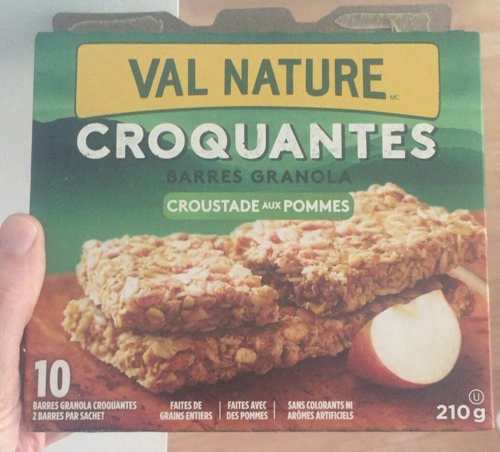Barres granola croustade aux pommes