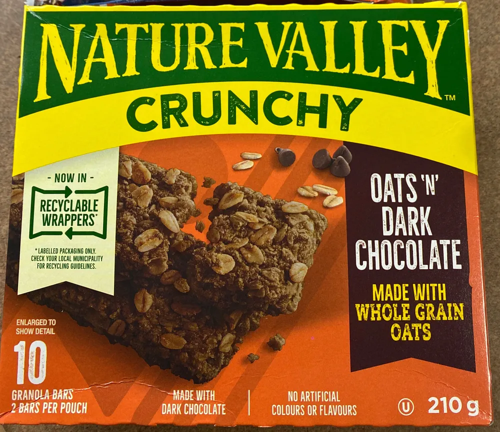 Granola avoine et chocolat noir