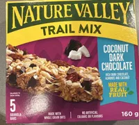 Trail Mix Chewy Granola Bars Coccanut Dark Chocolate