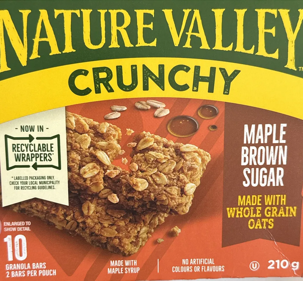 Crunchy granola bars Maple brown sugar