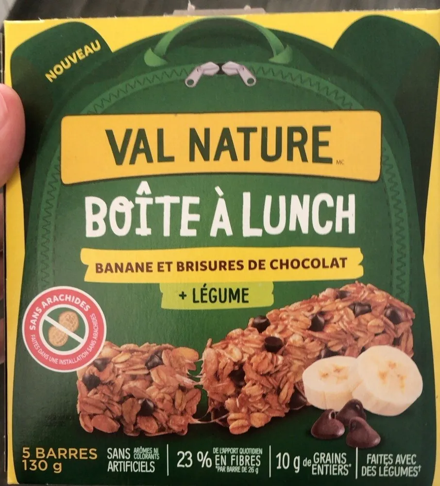 Barre tendre banane et brisures de chocolat
