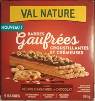 Barres gaufrées  croustillantes et crémeuses