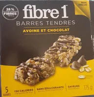 Barres tendres avoine et chocolat