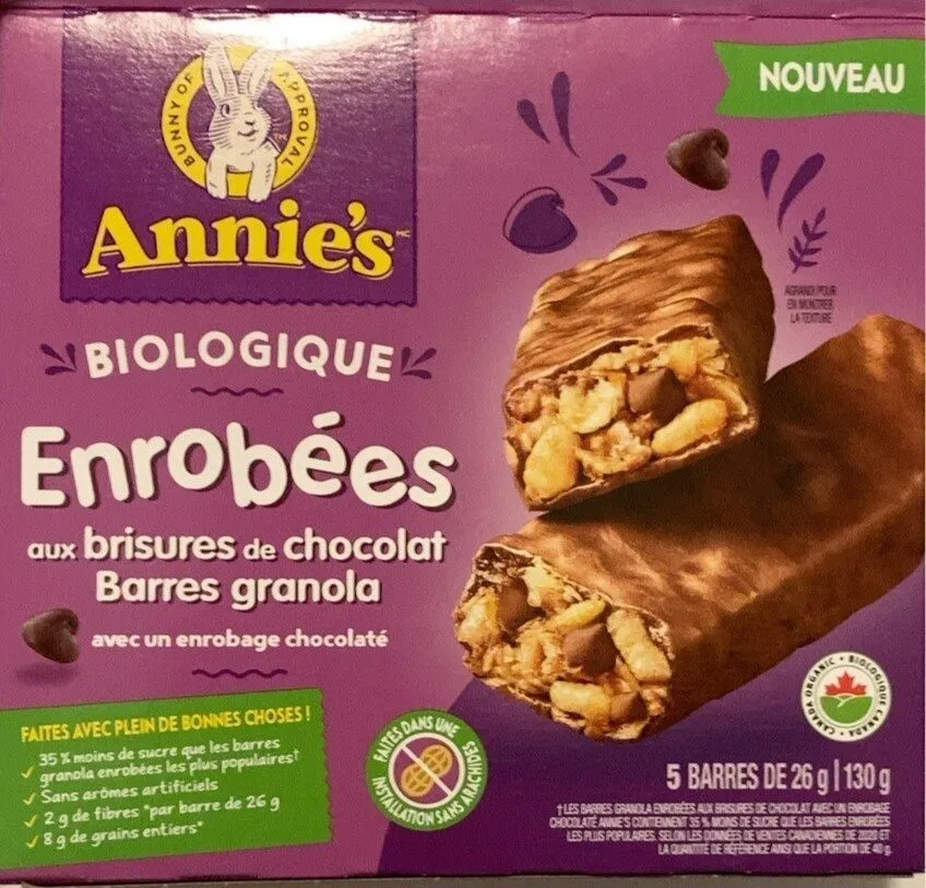 Enrobées aux brisures de chocolat
