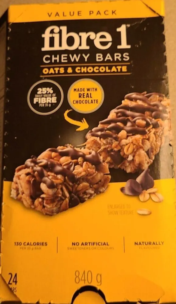 fibre 1 chewy bars oats & chocolate