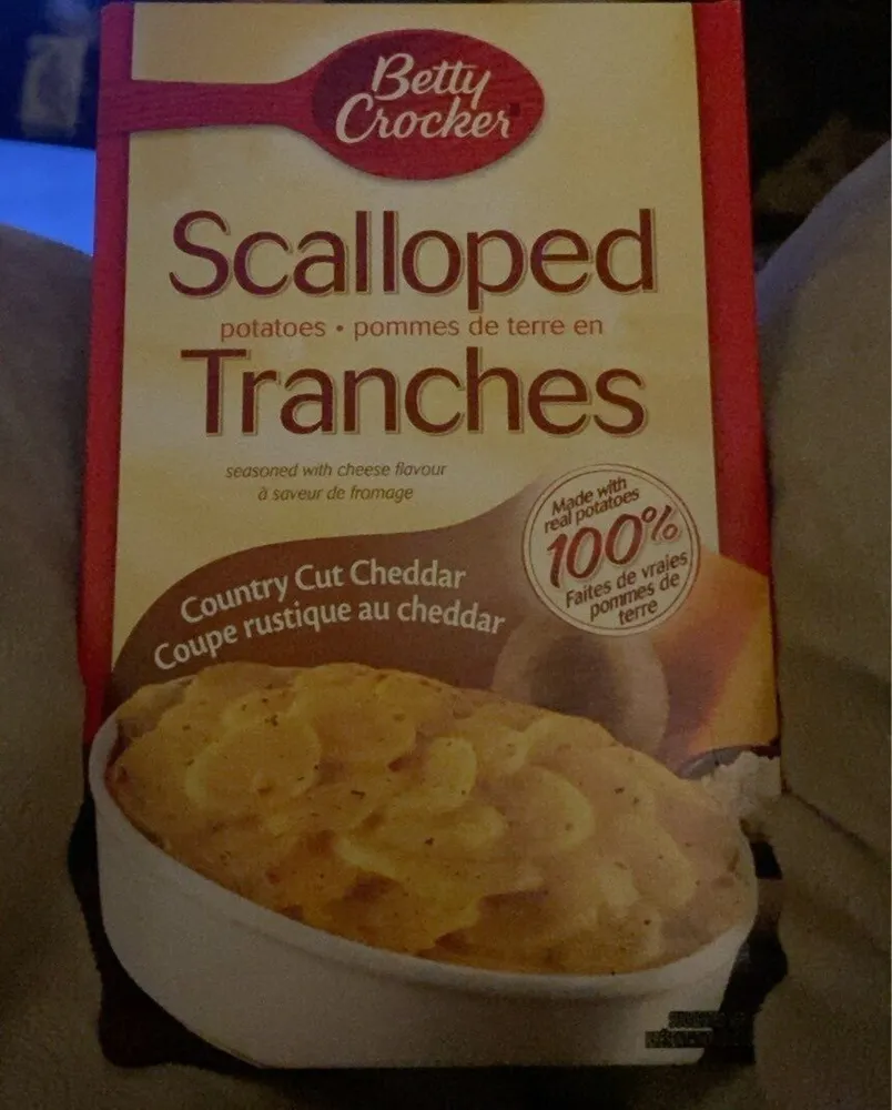 Country cut cheddar scalloped potatoes