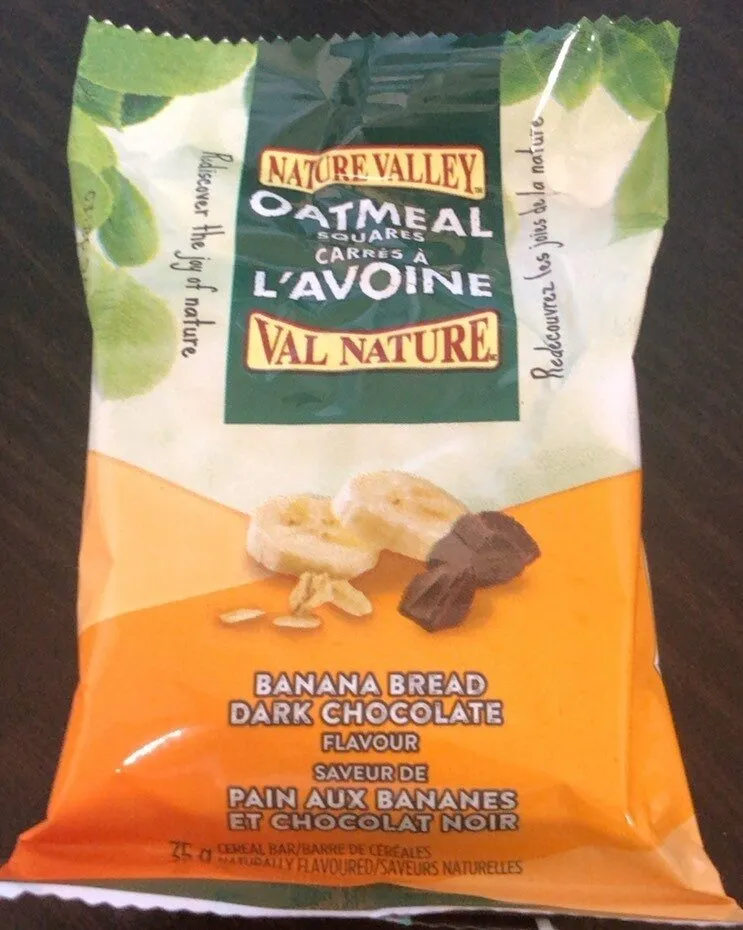 Carré à l’avoine pain bananes et chocolat noir