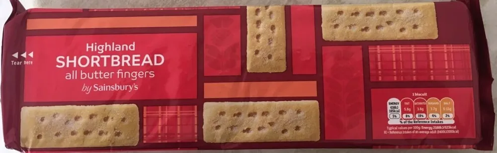Highland shortbread fingers