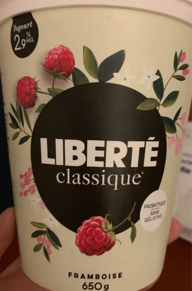 Yaourt liberté framboise
