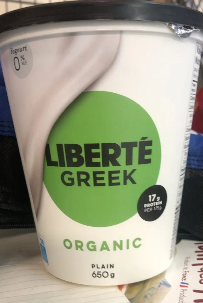 Organic yogurt