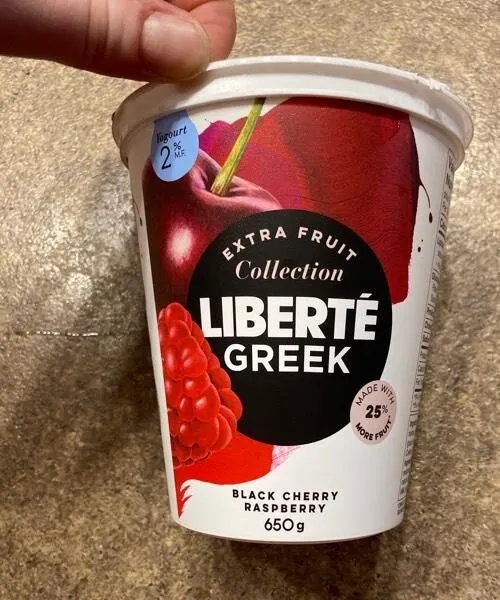 Greek Yogourt-Black Cherry Raspberry