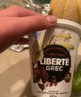 Yogourt grec vanille avec morceau de chocolat