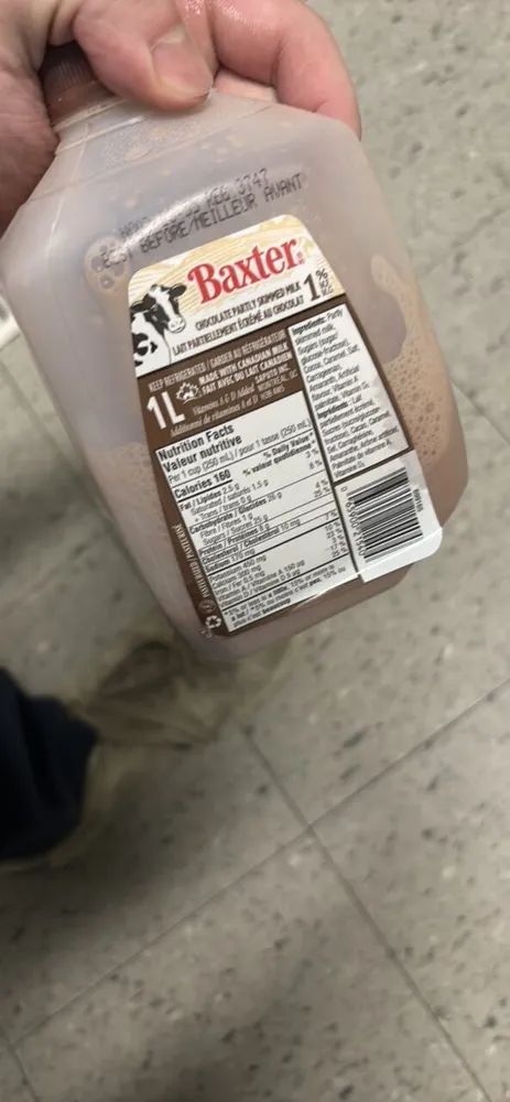 Chocolate partly skimmed milk
