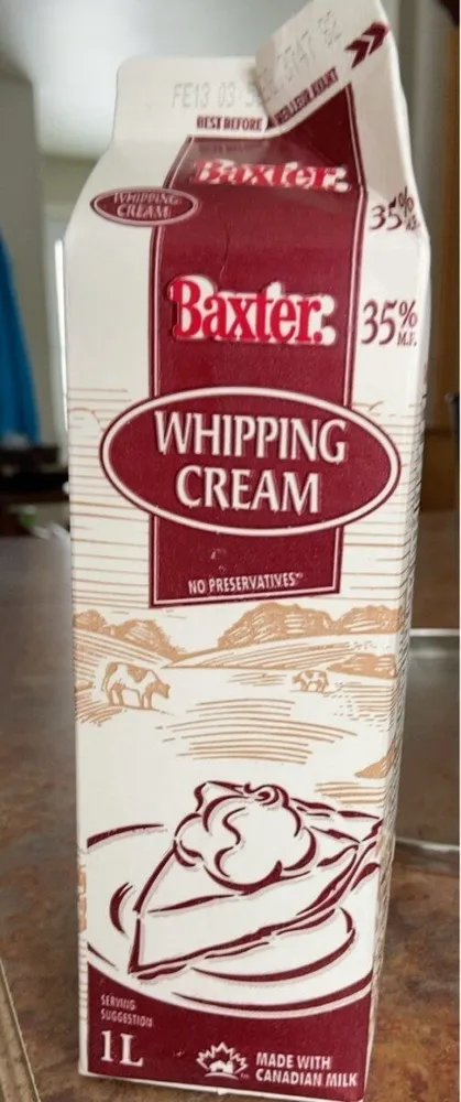 whipping cream