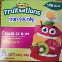 Collation aux fruit aux pomme à saveur de fraise et kiwi