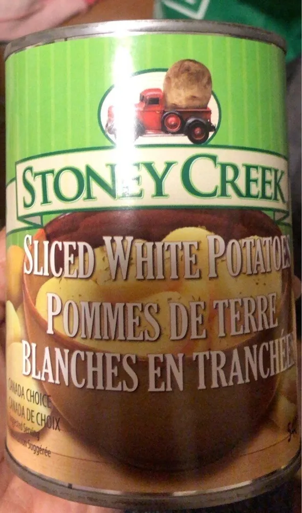 Sliced white potatoes