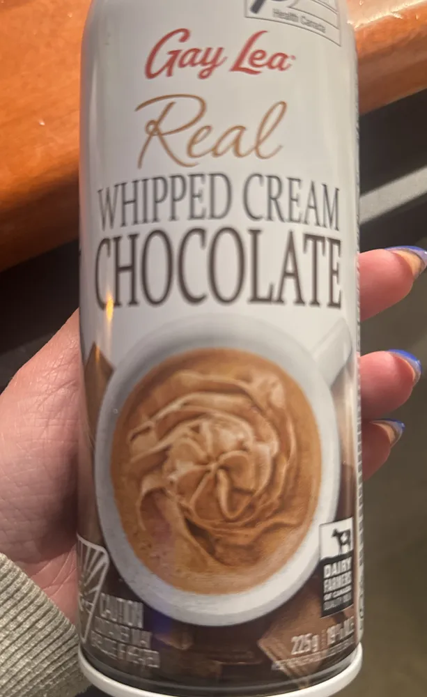 Whipped cream chocolate