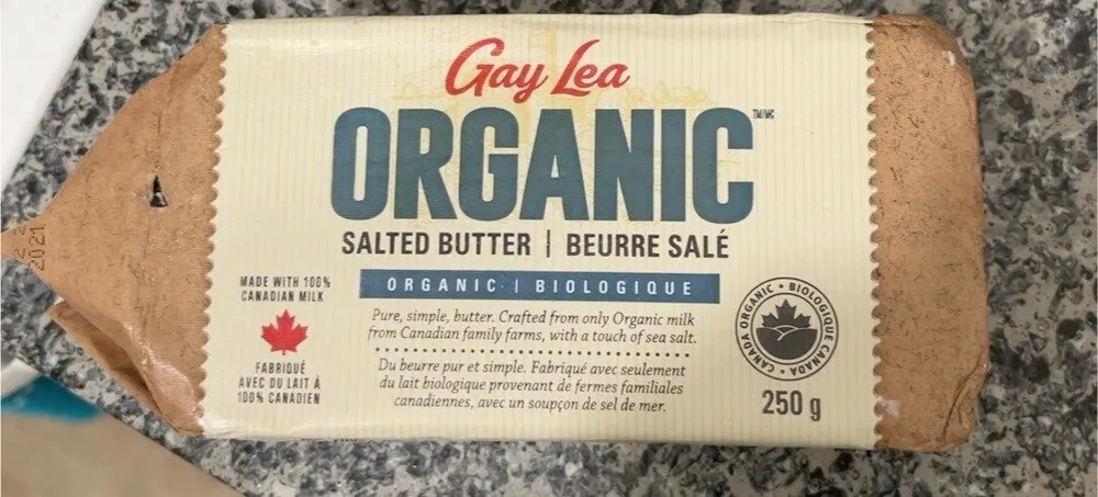 Organic salted butter