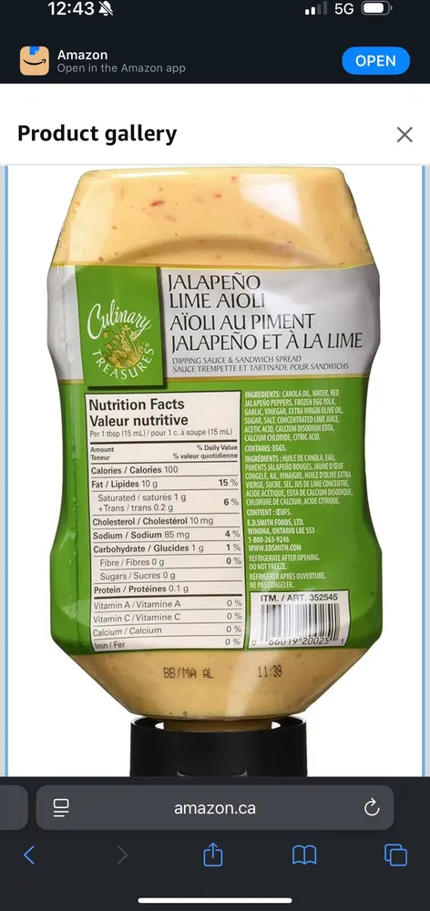 Jalapeño Lime Aioli