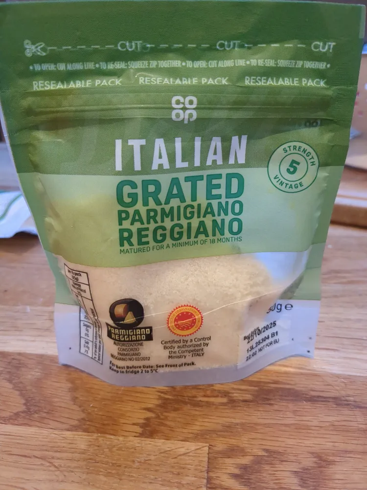 Italian grated Parmigianino reggiano