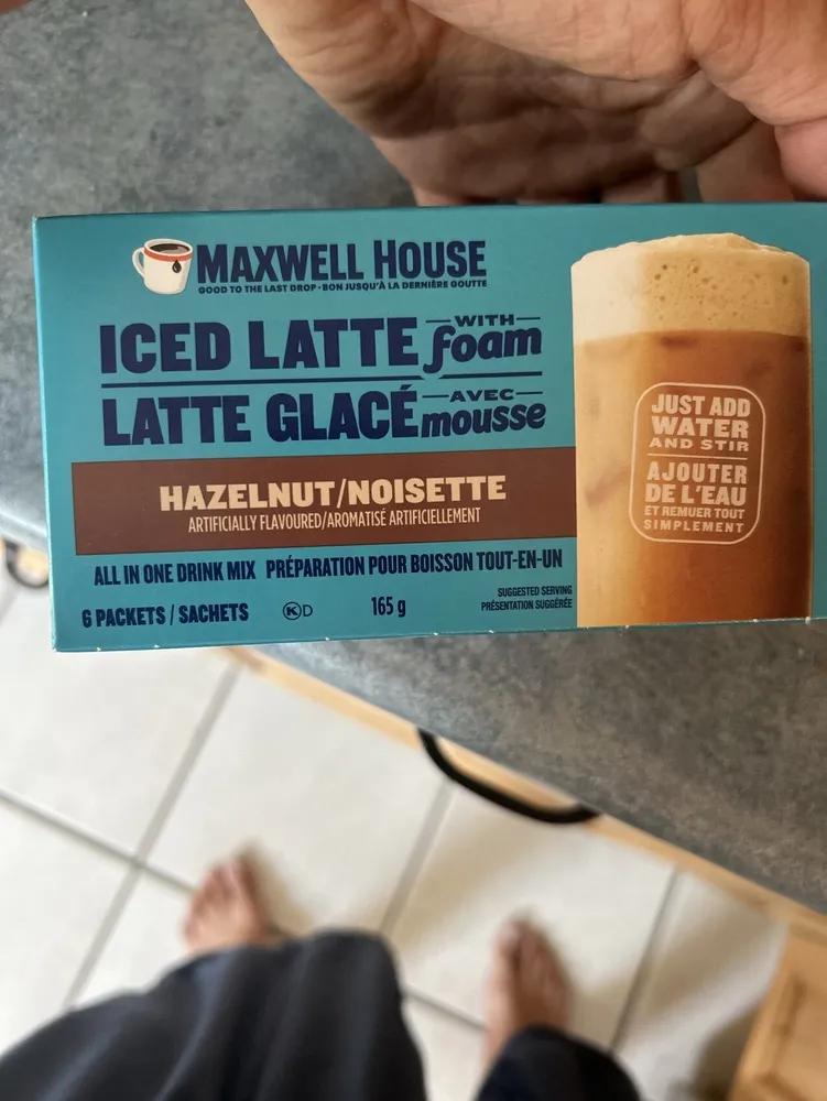iced latte with foam