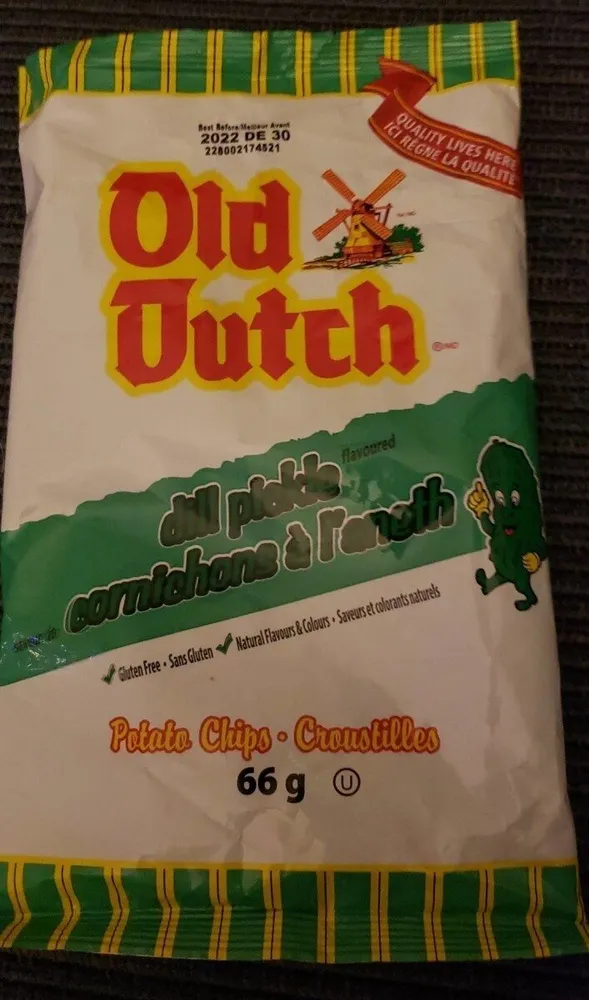 Dill pickle potato chips