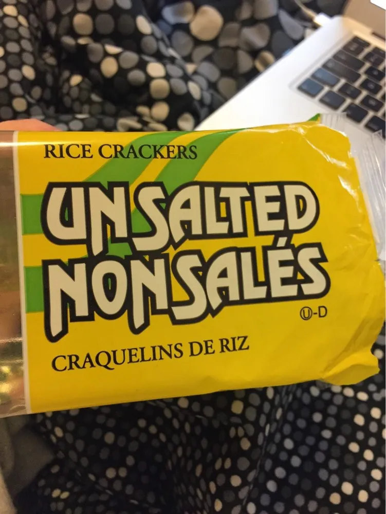 Unsalted craquelins de riz