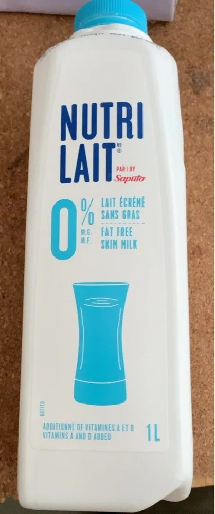 Lait 0% sans gras