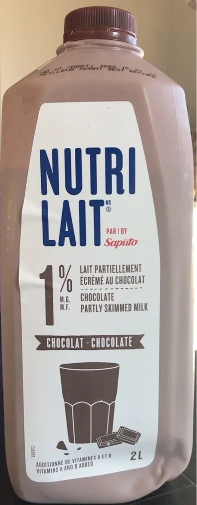 Lait partiellement ecreme au chocolat