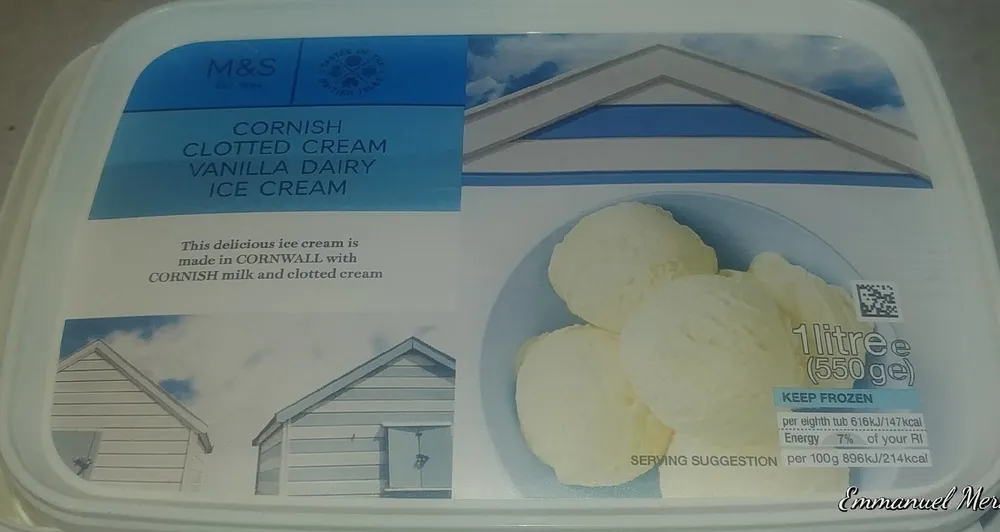 Cornish clotted cream vanilla dairy ice cream