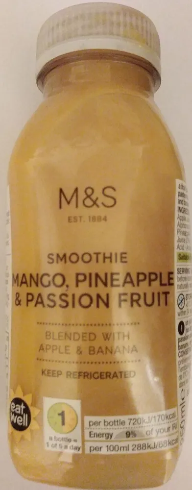 Smoothie Mango, Pineapple & Passion fruit