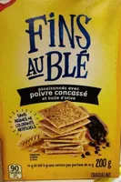Fins au blé. Poivre concasse