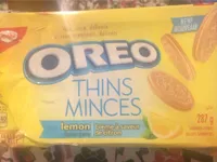 Oreo minces creme a saveur de citron