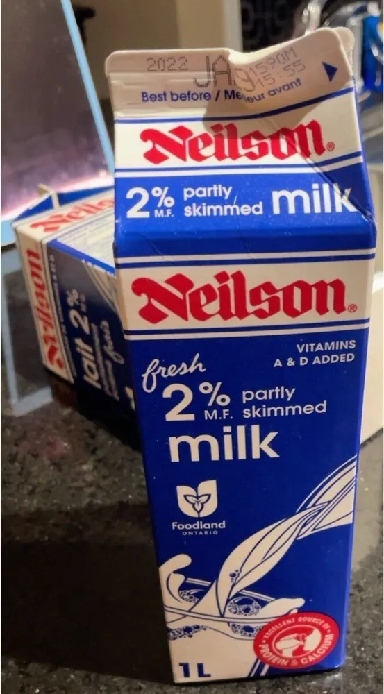 2% partly skimmed milk