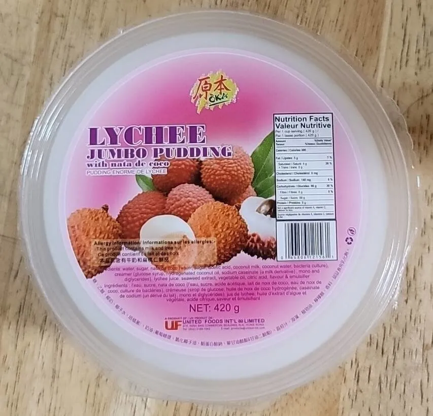 Lychee Jumbo Pudding with nata de coco