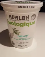 Avalon biologique yagourt probiotique