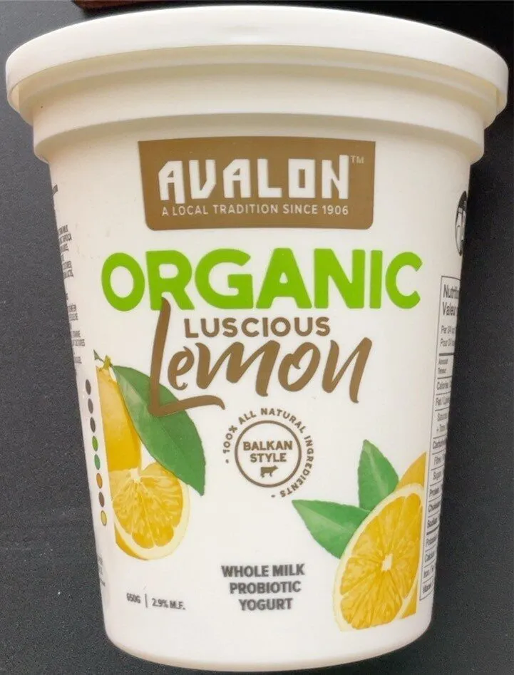 Organic Lemon Yogurt