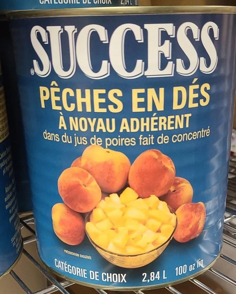 Pêche en dés à noyau adhérent