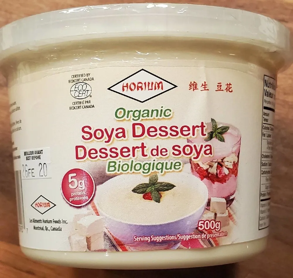 Organic Soya Dessert / Dessert de soya biologique