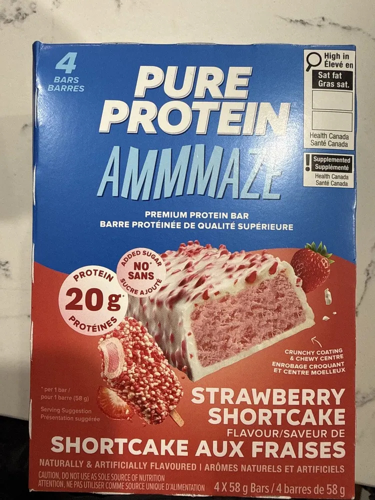 PURE PROTEIN AMMMAZE PREMIUM PROTEIN BAR STRAWBERRY SHORTCAKE FLAVOUR