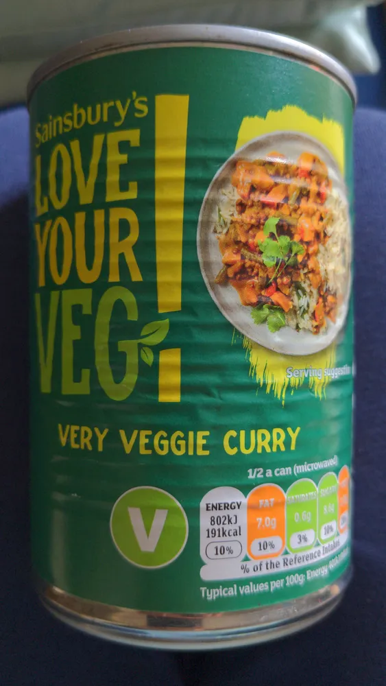 Vegetable curry by Sainsbury's